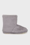 Yumuşak Dokulu Peluş Ponponlu Kadın Panduf 6722003 GRİ