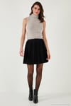Yumuşak Tüylü Slim Fit Balıkçı Yaka Crop Kadın Süveter 4615566 GRİ