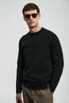 Yün Karışımlı Regular Fit Bisiklet Yaka Triko Erkek Kazak 112090159 SİYAH