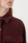Yünlü Loose Fit Çift Cepli Kadın Ceket 1110391-70260 KAHVE