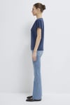 Yuvarlak Yaka Bol Rahat Kadın T Shirt 167245-70487 LACİVERT