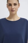 Yuvarlak Yaka Bol Rahat Kadın T Shirt 167245-70487 LACİVERT