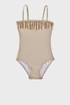 Zelma Gold Junior İnce Askılı Hızlı Kuruyan Uv Korumalı Kız Çocuk Mayo SM2614000103 ALTIN