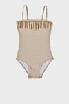 Zelma Gold Junior İnce Askılı Hızlı Kuruyan Uv Korumalı Kız Çocuk Mayo SM2614000103 ALTIN