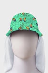 Zingoo Desenli UPF 50+ Korumalı Güneş Unisex Çocuk Şapka SK2621140003 YEŞİL