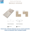 Beige Stone Porselen Flat Tutamak Köşe ParçasıPorselen TutamakSerapoolBSKOSEFH