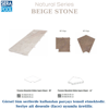 Beige Stone Porselen Monoblok Izgara Köşe ParçasıPorselen IzgaraSerapoolBSKOSEGM