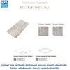 Beige Stone Porselen Tutamak Köşe İç/Dış BükeyliPorselen TutamakSerapoolBSKOSEHB