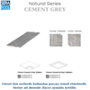 Cement Grey Porselen TutamakKöşe İç/Dış BükeyliPorselen TutamakSerapoolCEKOSEHB