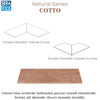 Cotto Porselen Monoblok Tutamak 90° KöşePorselen TutamakSerapoolCTKOSE