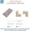 Natural Mocha Porselen Flat Tutamak Köşe ParçasıPorselen TutamakSerapoolNMKOSEFH