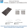 Pool Garden Anthracite Porselen Tutamak Köşe İç/Dış BükeyliPorselen TutamakSerapoolPGAKOSEHB