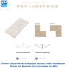 Pool Garden Beige Porselen Flat Tutamak Köşe ParçasıPorselen TutamakSerapoolPGBKOSEFH