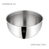 Sofram 22 cm Çelik Kase
