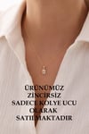 14 Ayar Altın Baget Tek Taş Kolye Ucu
