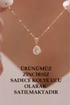 14 Ayar Altın Şık Damla Kolye Ucu