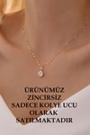 14 Ayar Altın Şık Tek Taş Kolye Ucu