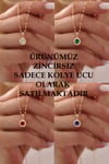 14 Ayar Altın Şık Tek Taş Kolye Ucu