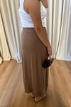 Açık Kahve Drape Detaylı Modal Etek
