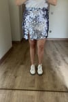 Bebe Mavi Payetli Yırtmaçlı Etek