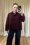 Bordo Tasarım Poplin Gömlek