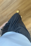 Füme Drape Detaylı Modal Etek