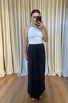 Füme Drape Detaylı Modal Etek