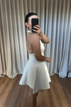 Mila Halter Yaka Beyaz Elbise