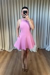 Mila Halter Yaka Kırmızı Elbise
