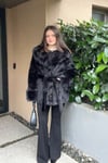 Siyah Kuşaklı İthal Kürk
