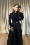 Siyah Massi Orijinal Marka Modal Kumaş Uzun Kollu Top