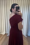 Tek Omuz Drape Yaka Siena Elbise