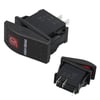 PowerMaster Projektör Sembollü Işıklı 3 Pinli On-Off 12-24V Marin Switch