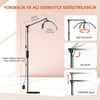 Trled F-700B Katlanabilir Ayaklı ve Tekerlekli Siyah Güzellik Salonu Lambası