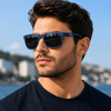 COL 108 Seri Polarize Erkek Güneş Gözlüğü-Kırılmaz Çerçeve-Polarize-UV400-Anti Refle 3 lü Koruma 53*18*132 Ekartman