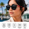 COL 127 Yeni Premium Seri Polarize Kadın Güneş Gözlüğü-Polarize-UV400-Anti Refle 3lü Koruma 50*21*145 Ekartman