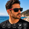 COL 147 Yeni Premium Seri Polarize Erkek Güneş Gözlüğü-Polarize-UV400-Anti Refle 3lü Koruma 55*18*135 Ekartman