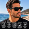 COL 147 Yeni Premium Seri Polarize Erkek Güneş Gözlüğü-Polarize-UV400-Anti Refle 3lü Koruma 55*18*135 Ekartman