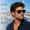 COL 150 Yeni Premium Seri Polarize Erkek Güneş Gözlüğü-Polarize-UV400-Anti Refle 3lü Koruma 55*18*132 Ekartman