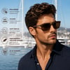 COL 150 Yeni Premium Seri Polarize Erkek Güneş Gözlüğü-Polarize-UV400-Anti Refle 3lü Koruma 55*18*132 Ekartman