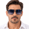 Rapsodi R503 C4 Magnum Seri Ultra Premium Erkek Güneş Gözlüğü- %100 UV400- Füme Mavi Cam-İç Dış Mavi Anti Refle 58 Ekartman