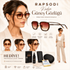 Rapsodi R569 Ultra Premium Kadın Güneş Gözlüğü- %100 UV400- Anti Refle Korumalı 52 Ekartman