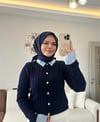 Gömlek Yaka Örgülü Triko Hırka