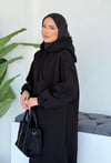 Kapüşonlu Şardonlu Sweat Elbise