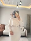 Püskül Hırkalı Triko Elbise