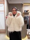 Marka model kısa kürk/krem