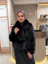 Marka model kısa kürk/siyah