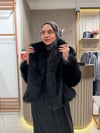 Marka model kısa kürk/siyah