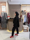 Modal kumaş havuç model pantolon tunik takım siyah