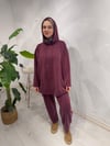 MODAL KUMAŞ SPOR KAPŞONLU TAKIM BORDO